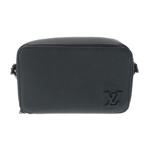 Louis Vuitton Alpha Wearable Wallet Black Calf Shoulder Bag